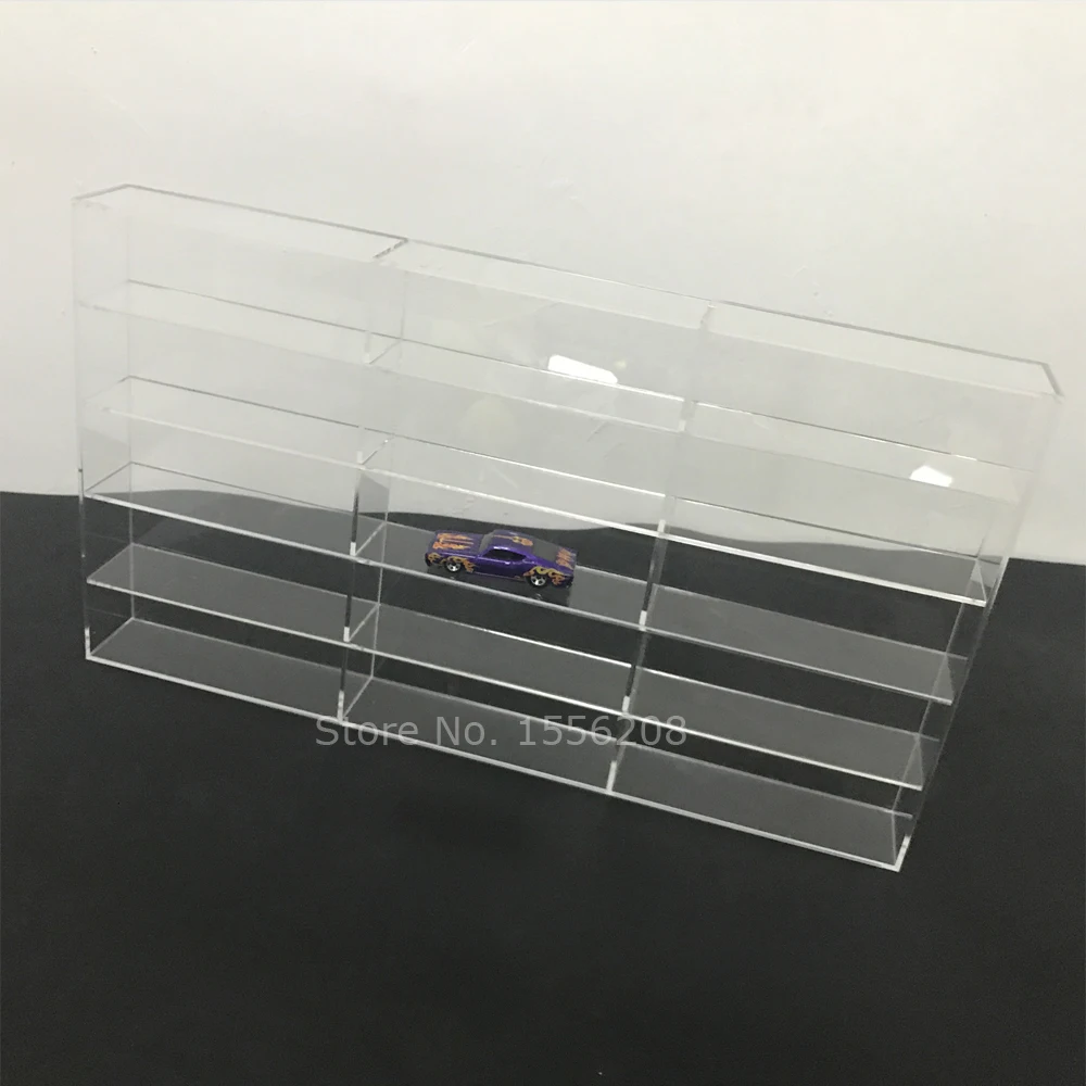 460x260x50mm Transparent Acrylic Nail Polish Organizer 15 Slots Toy Car Display Stand Model Shelf Jewelry Storage Box | Дом и сад