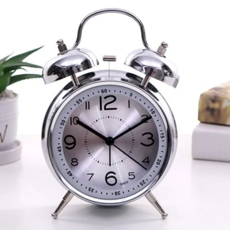 Alarma de lujo de Metal para despertador, luz nocturna de 3 pulgadas,  Estilo Vintage moderno para estudiantes, decoración de escritorio para  dormitorio - AliExpress