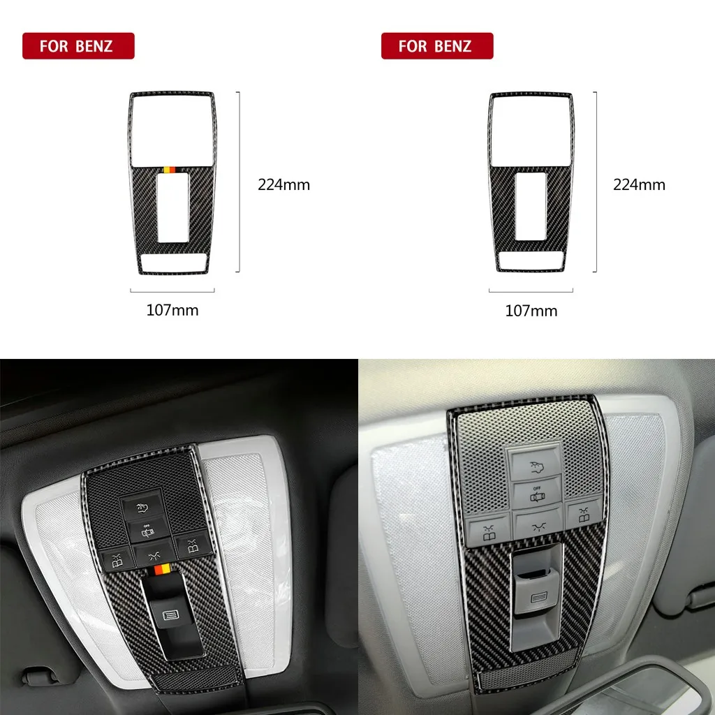 Car Reading Light Decorative Panel Self-adhesive Reading Light Control Interior Car-bon Fiber Decorative Panel Black Color#P40