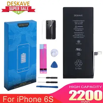

Phone Battery for iphone 6S Batteries 2200mAh Replacement Battery AAA Quality Free Tool Kit Original Capacity A1633 A1688