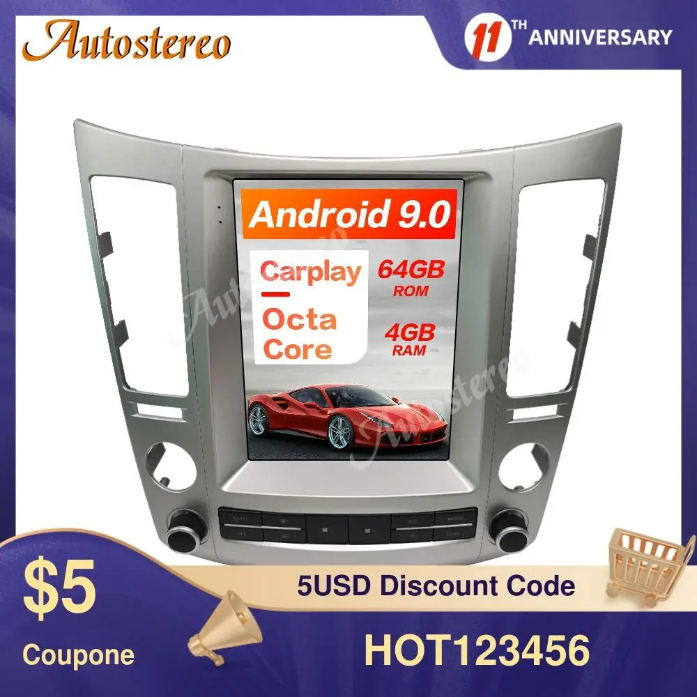 

For Hyundai VERACRUZ 2012-2019 Tesla Style Screen Android 9.0 Car GPS Navigation HeadUnit Multimedia Player Auto Stereo Radio 4G