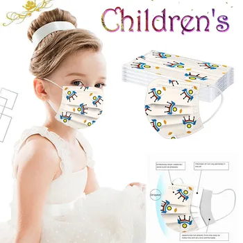 

10/20/30/50 Pcs Cartoon Printed Kids Disposable Mask Three Layers Non-woven Fabric Masks Children Face Mask Mondkapjes Wegwerp