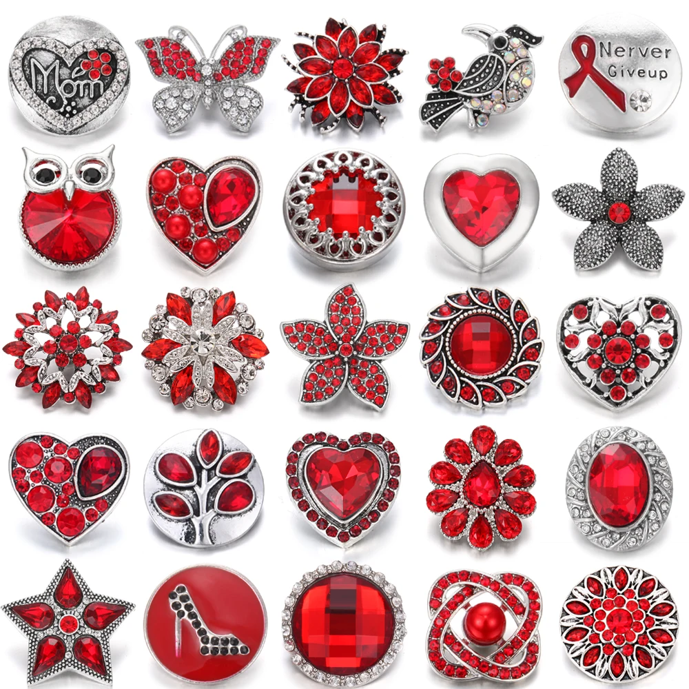 6 шт./лот хит продаж ювелирное изделие красный цветок из горного хрусталя 18 мм