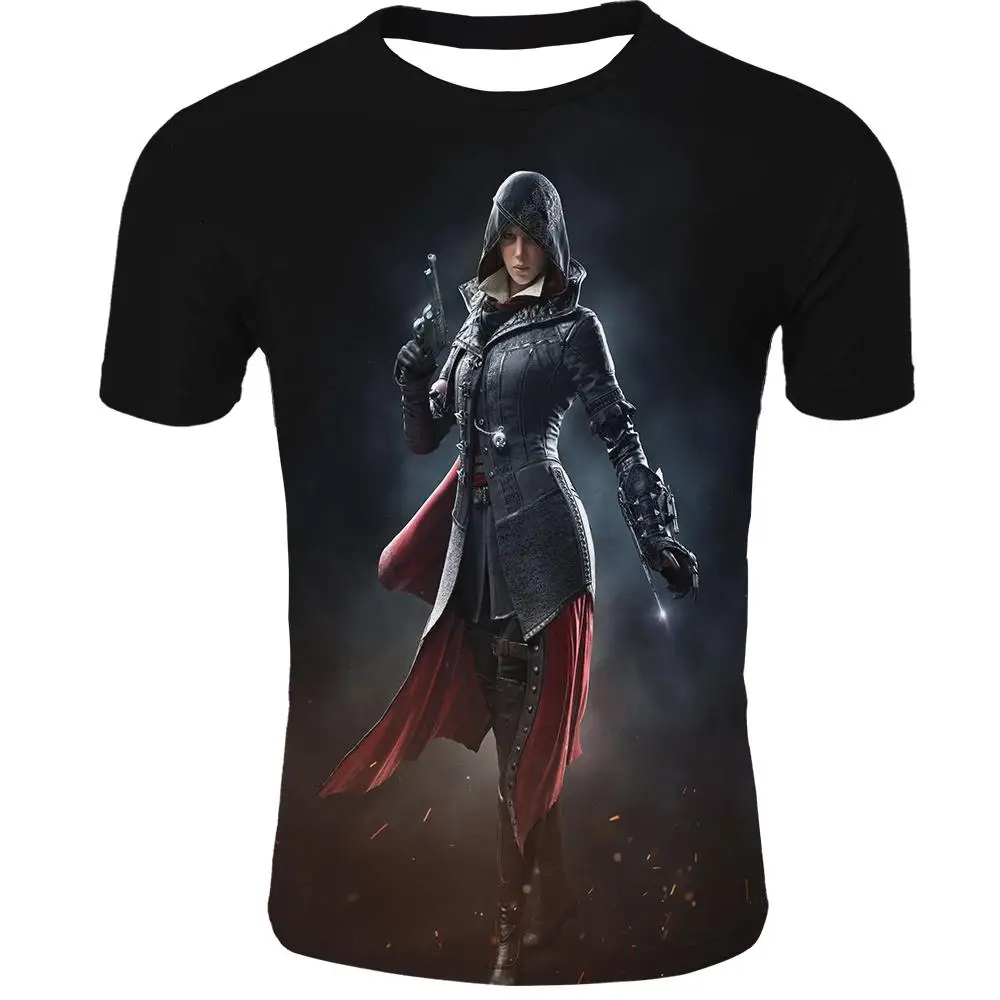 Лето готический Assasin's Creed 3d T ShirtPrinted Мужские Пользовательские футболки хип-хоп аниме одежда мужская футболка с рисунком - Цвет: T04162