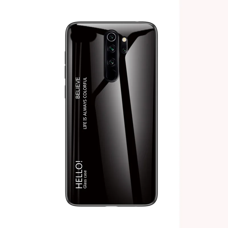 5 Чехол для телефона из закаленного стекла для Xiaomi Redmi Note 8 Pro, мягкий чехол из ТПУ с градиентным цветом, чехол для Xiaomi Note 8 Redmi Note8 Plus - Цвет: 5