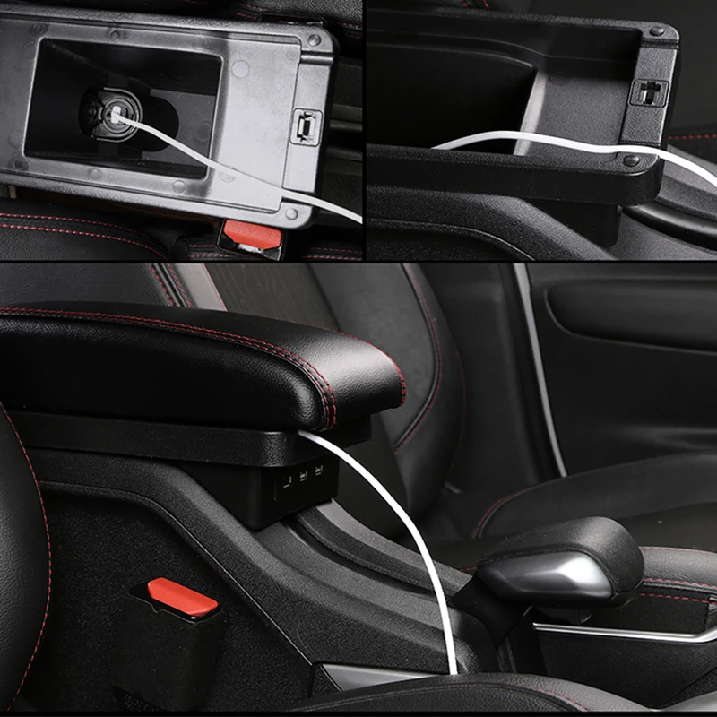 Для peugeot 2008 подлокотник коробка центральный магазин содержание коробка с подстаканником usb зарядка автомобильные аксессуары