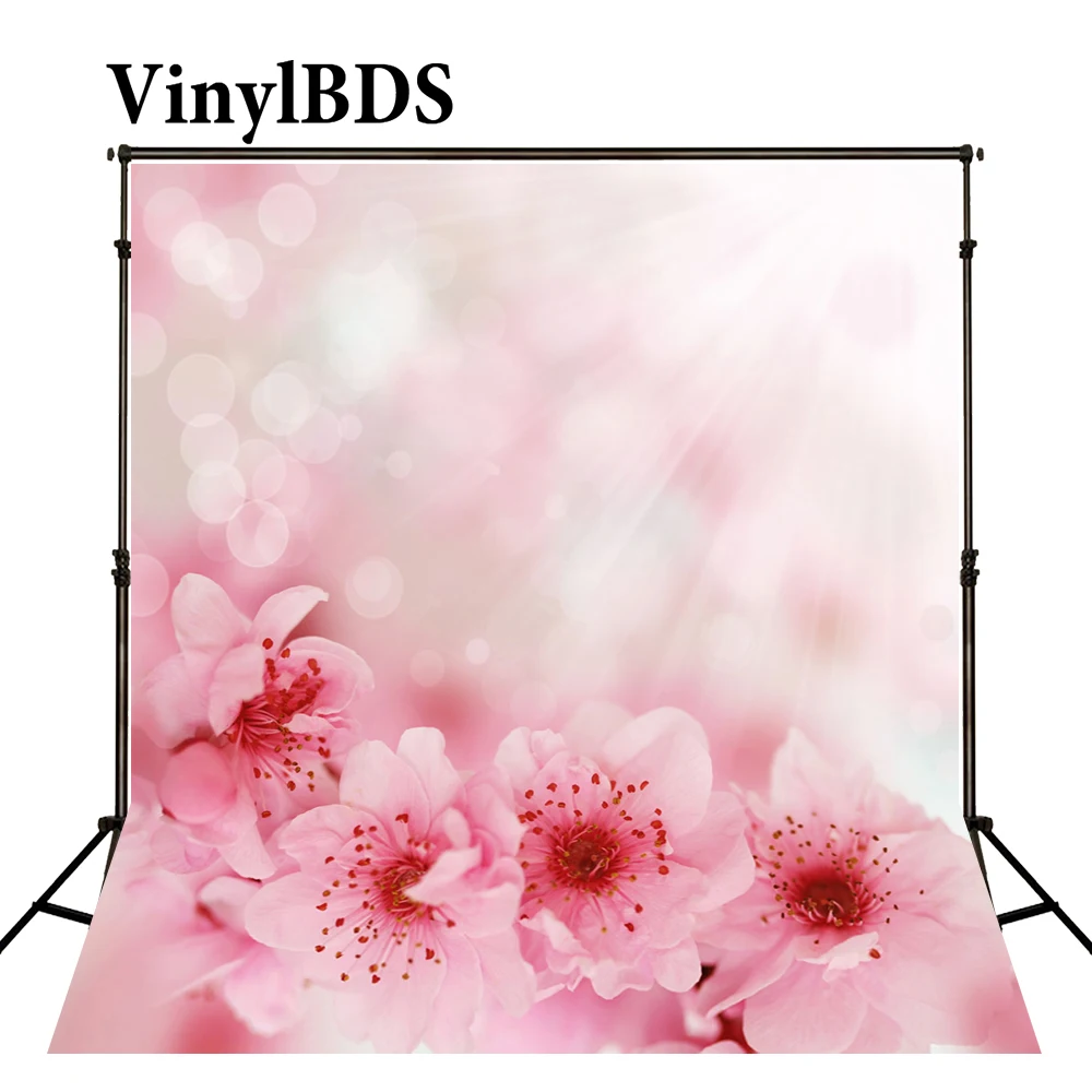 Винилбдс фото фон Солнечный свет аура фотография ребенок розовые цветы цифровой