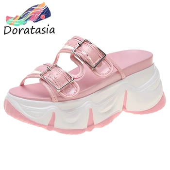 

DORATASIA Comfy High Platform Shoes Summer Casual Wedges Sandals Women New 2020 Ins Hot Transparent Sandals