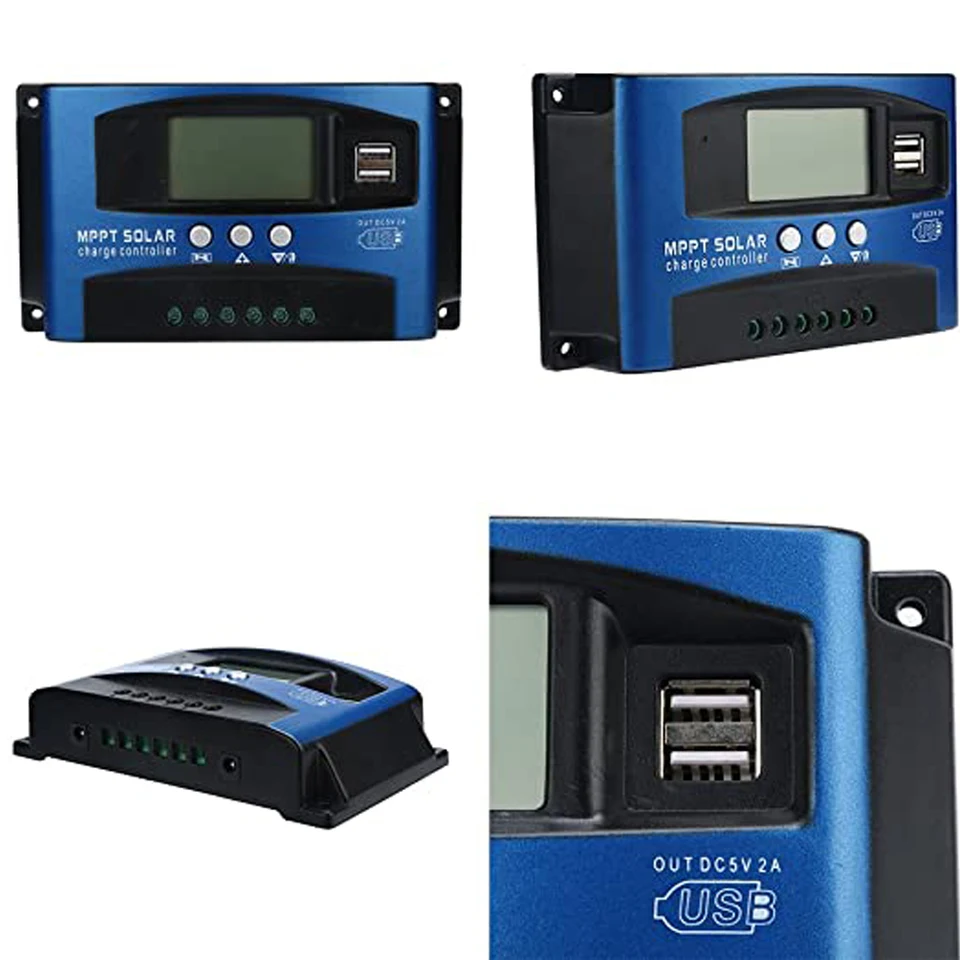 Régulateur De Charge Solaire MPPT 50A – 12V/24V – Écran LCD – Port USB – Neuf