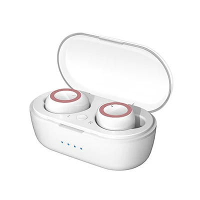 TWS W2 Беспроводные Bluetooth 5,0 наушники мини наушники с микрофоном зарядная коробка Спортивная гарнитура для телефона Xiaomi huawei - Цвет: White With Pink