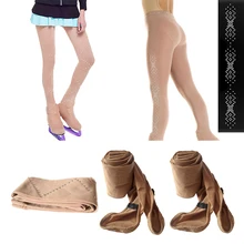 Облегающие штаны для фигурного катания для девочек и женщин, без ног, штаны для катания на коньках, изготовленные из высококачественного спандекса и бархата