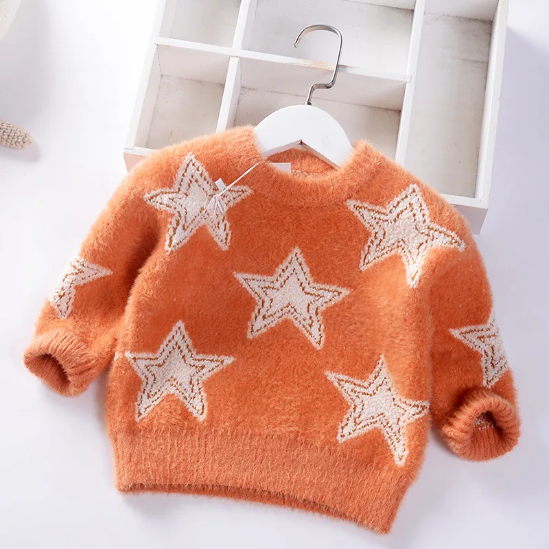 

BOY'S Thick-Sweater 2019 Autumn And Winter New Style Children Crew Neck Knitted Sweater 2 Years Old Baby Sweater Fashion