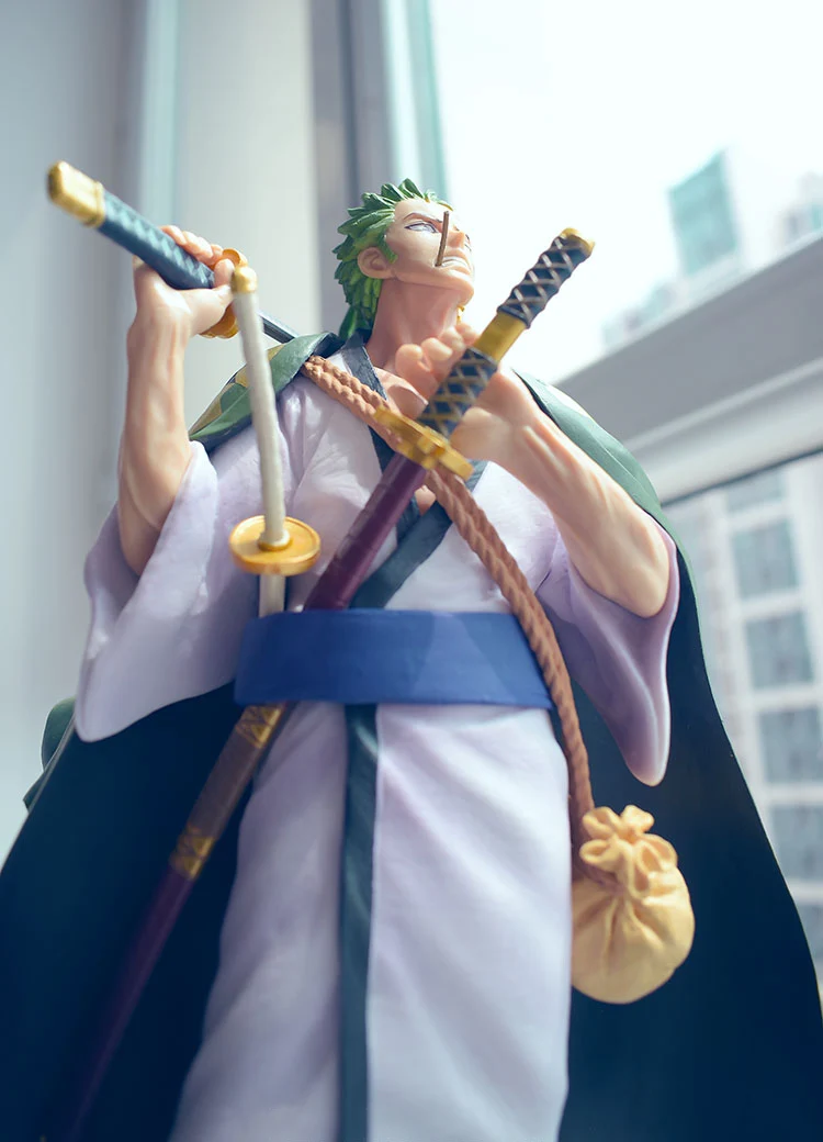 Аниме one piece Roronoa Зоро, Луффи ПВХ кимоно фигурка Коллекционная модель игрушки Подлинная ручная модель Кукла 26 см