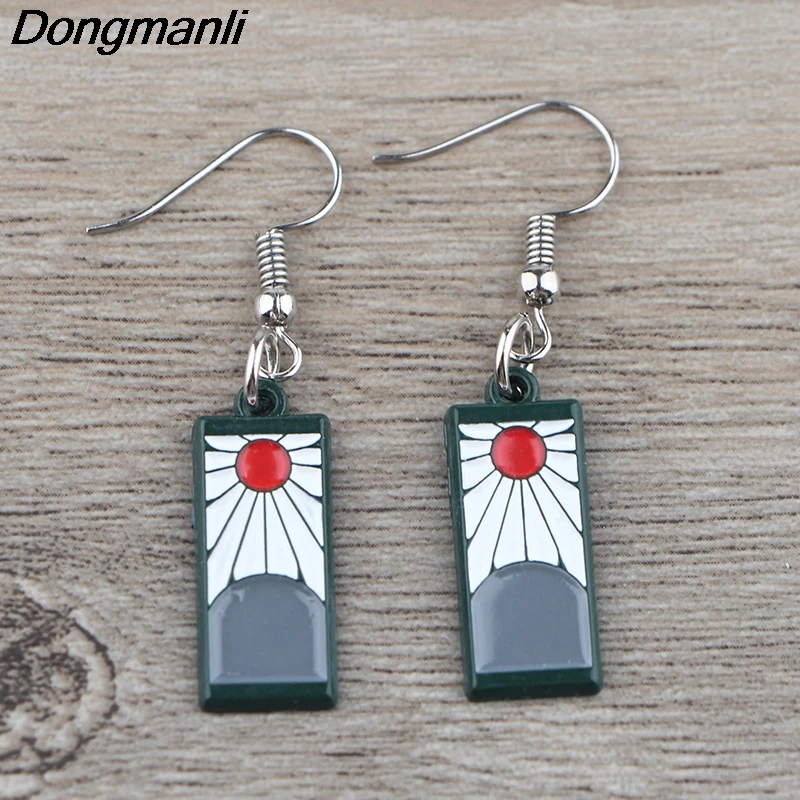 1 пара японских аниме сережек аксессуары для косплея рассекающего демонов Kimetsu No