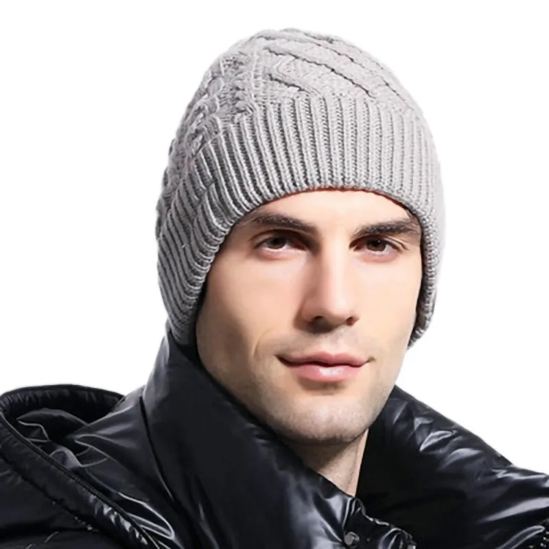 Трикотажные материалы HD стерео наушники Smart Beanie Hands-Free вязаная шапка Встроенный микрофон Беспроводная Bluetooth Крышка