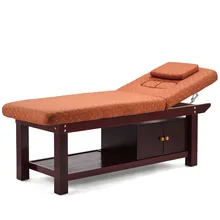 Твердая древесина красота кровать деревянная кровать физиотерапия татуировки ресницы массаж тела с отверстием дома прочный и загружаемый 4 мужчины