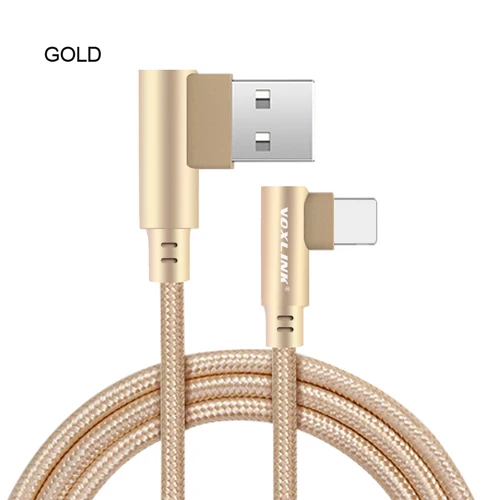 Золотой VOXLINK 5V 2.4A USB кабель для iphone X XS XR Быстрая Зарядка Синхронизация данных USB кабель для iphone x xs xr max 8 8Plus 7 6 6 S ipad mini - Цвет: Золотой