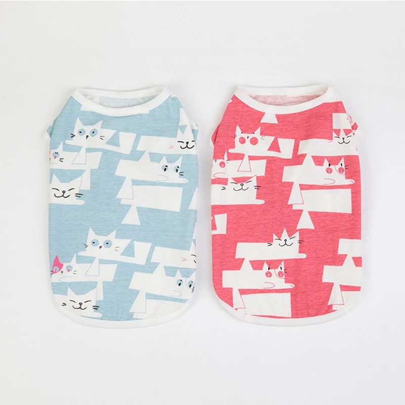 Cartoon Dog Shirt Summer Small Dog Clothes Chihuahua Tshirt Puppy Vest Yorkshire Terrier Pet Clothes Ropa Perro Pets Clothing