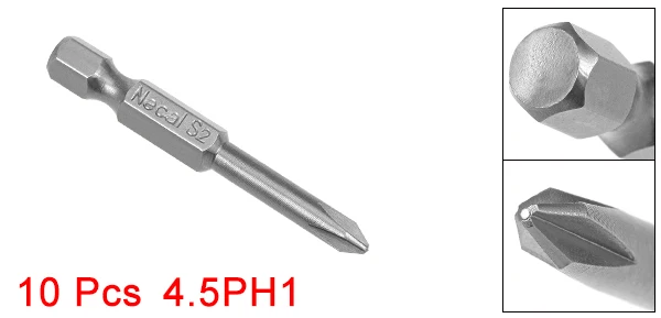 10p H1or4x50x4.5PH1 Uxcell 5/10 шт. Phillips 4-6PH0 Магнитная отвертка S2 отвертка для Электрические Ручные отвертки пневматические сверла и так далее - Цвет: 10p H1or4x50x4.5PH1
