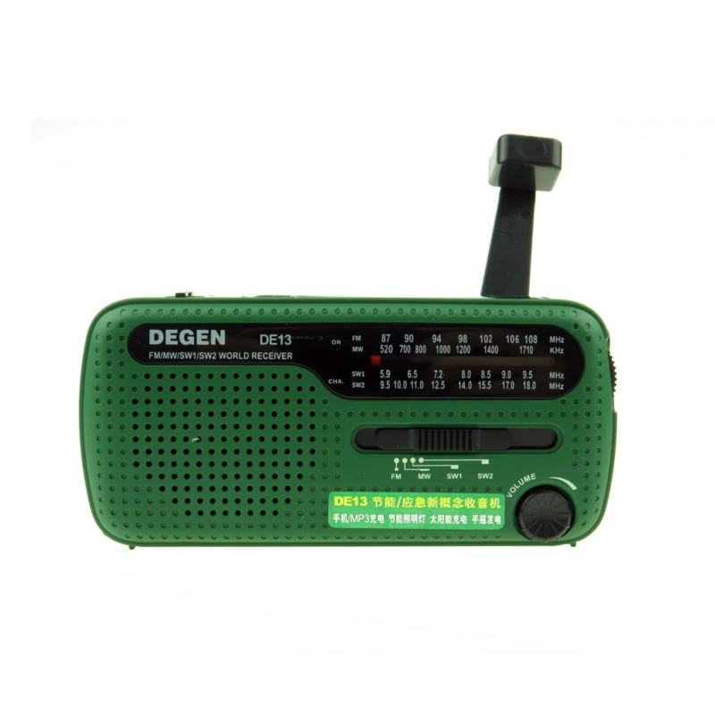 DEGEN DE13 110v300 Flashlight FM Sun Alarm Clock Radio Can Power Your Phone Call For Help Suitable for Wild Adventures in an |