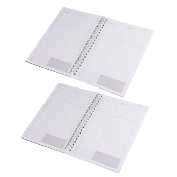 

2pcs Daily Planner Simple Creative Efficiency Durable Schedule Notebooks Daily Planner for Student Woman Man