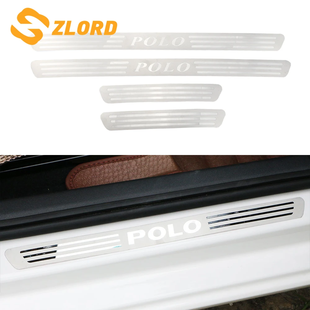 Door sill scuff plate Guards Sills For VW POLO Worthersee 2011 2012 2013 2014