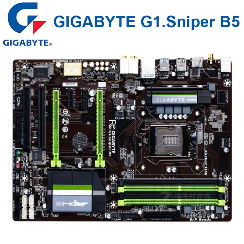 Материнская плата GIGABYTE G1.Sniper B5 DDR3 LGA 1150 B85 PCI-E3.0 HDMI-совместимая десктопная