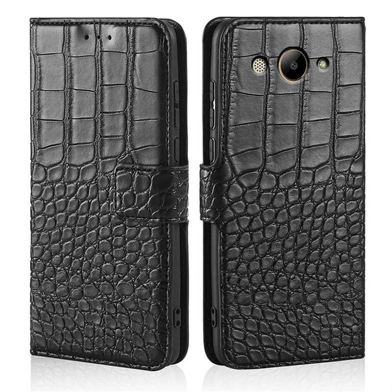 Flip Case For Huawei Y3 2018 Case Crocodile texture leather back Cover for Huawei Y3 Y5 lite 2017 CRO-U00 CRO-L22 U00 Phone case