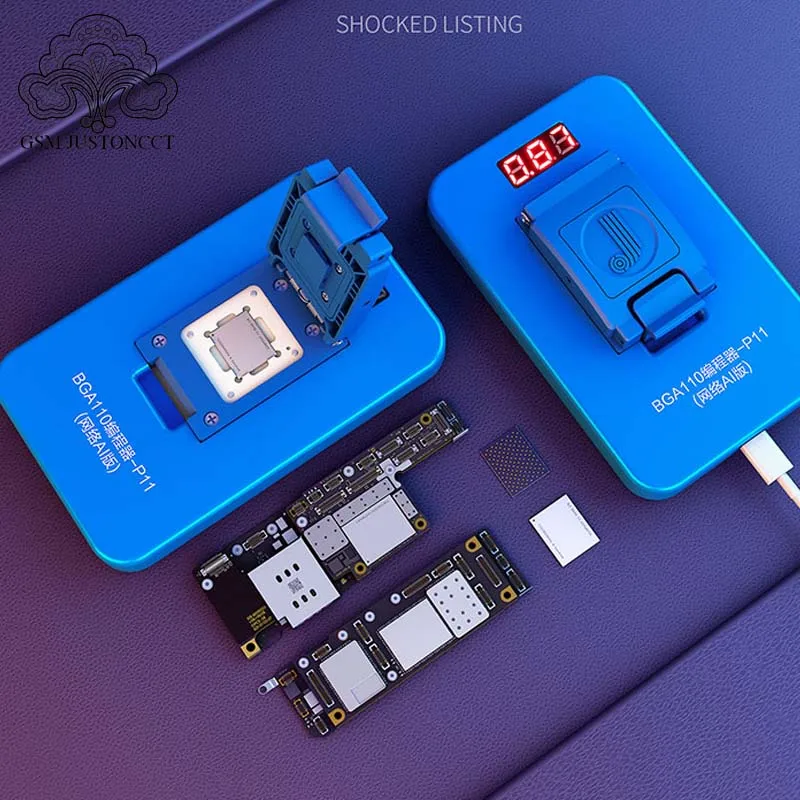 JC P11 BGA110 программист для iPhone 8/8 P/X/XR/XS/XSMAX NAND флэш-память для Apple BGA110 NAND SYSCFG изменения данных и записи для ремонта