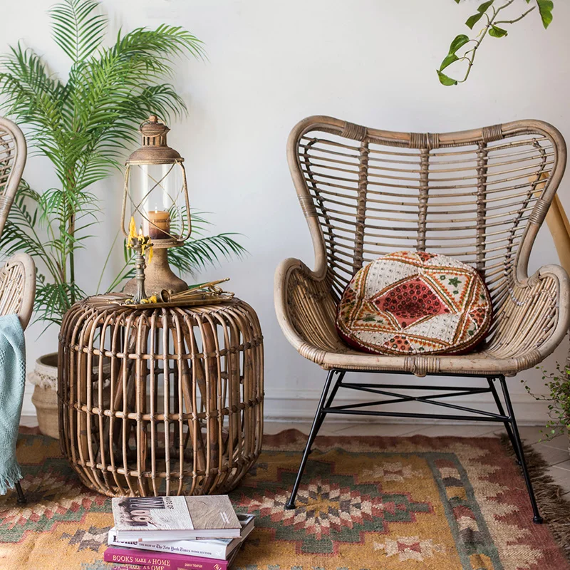 Southeast Asian style natural rattan coffee table |