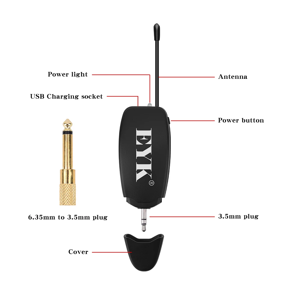 mic EYK UHF Wireless Instrument Microphone Condenser Clip Mic Gooseneck Voice Recording Live Show for Saxophone Trumpet Horns Tuba best microphone for streaming