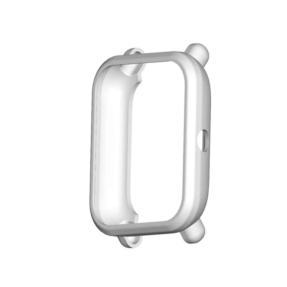 White Мягкая термополиуретановая крышка-чехол защитная оболочка для Xiaomi Huami Amazfit Bip Youth/Lite часы-украшение ударопрочный точный вырез легкий - Цвет: White