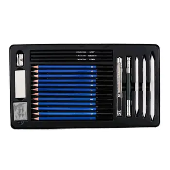

23pcs Sketching Drawing Pencil Set Professional Art Teaching Students School Supplies with Carrying Box Kit