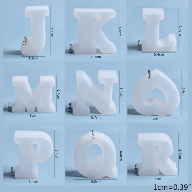 Large 11CM Alphabet Molds Epoxy Resin Mould English Letter Silicone Mold 3D  Alphabet Letter A To Z Mold Decor Mold for Birthday - AliExpress