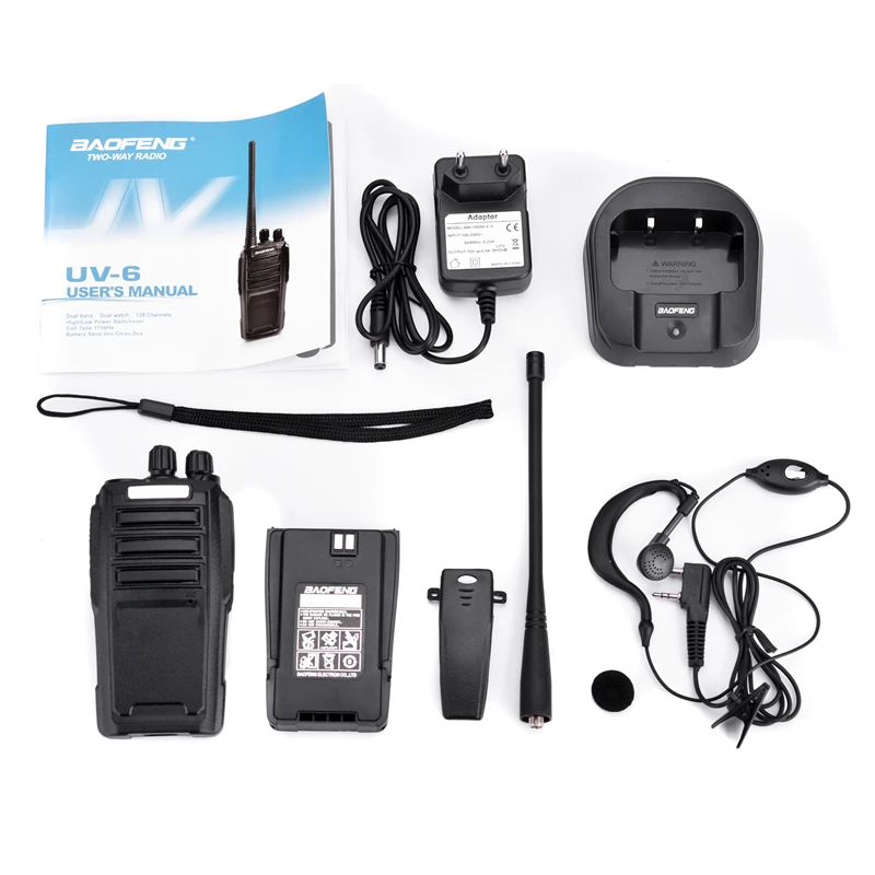 Baofeng UV 6 иди и болтай Walkie Talkie “иди Дальний двухстороннее радио 136 174/400 480MHz VHF