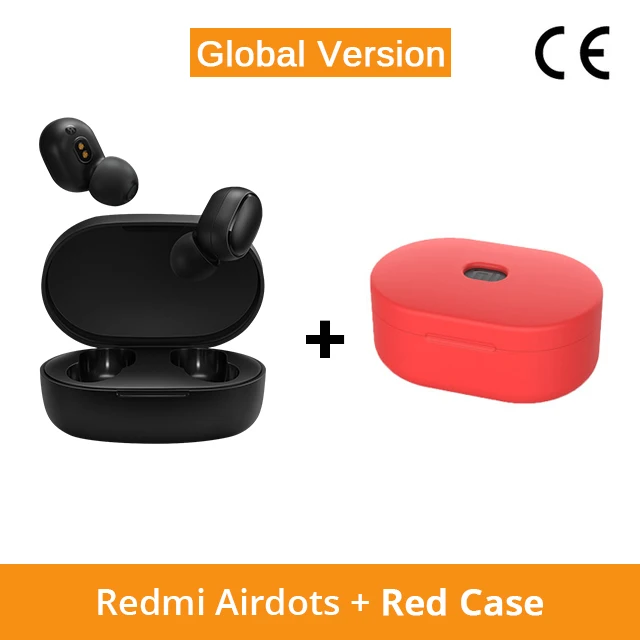 Оригинальные Xiaomi Redmi AirDots Беспроводные Bluetooth 5,0 наушники-вкладыши стерео бас наушники с микрофоном свободные наушники - Цвет: CE Add Red Case
