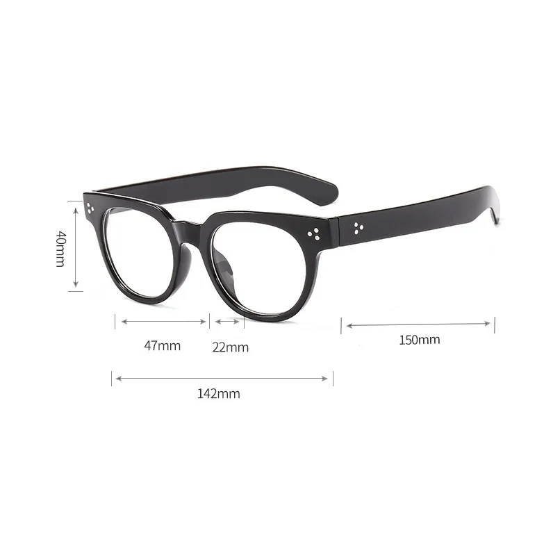 Vazrobe Eyeglasses Frames Men Transparent Clear Eyeglasses Frame Round Full Rim Eye Glasses for Male Man Glasses Optical Myopia
