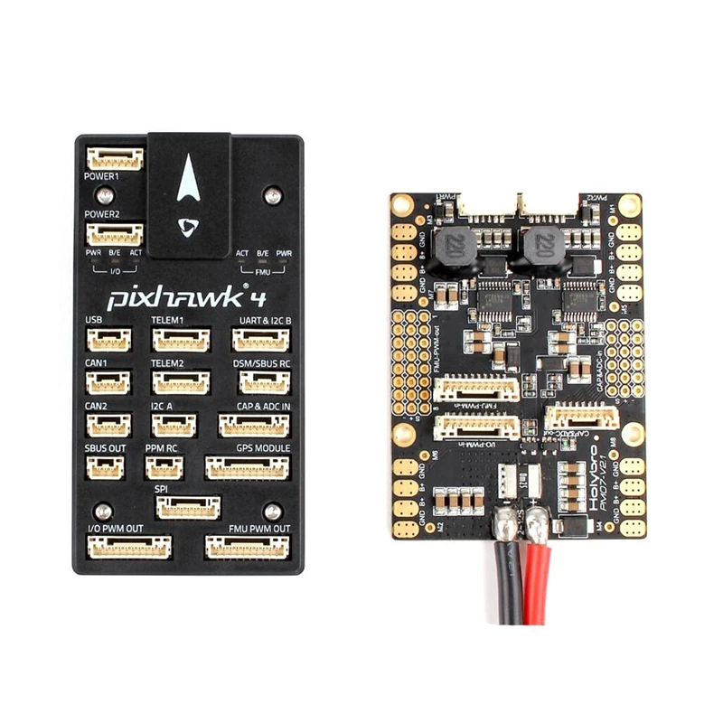 

Holybro for Pixhawk 4 Flight Controller STM32F765 32 Bit ARM with PM07 Power Management 5V UBEC Output - Plastic Case