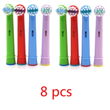 

8pcs Generic for Oral B Replacement Brush Heads Assorted Toothbrush Heads Easy Cleaning For Kids Replacement Toothbrush heads