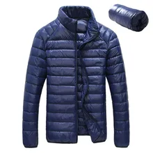 90% portable white duck down winter jacket men ultralight down casual jacket outdoor cold snow coat Parkas pocket
