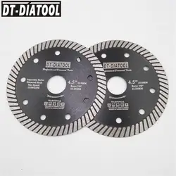 DT-DIATOOL 2 шт. диаметр 115 мм/4,5 "алмазные режущие диски горячего прессования супер тонкие турбо пилы для гранита мрамора керамической плитки