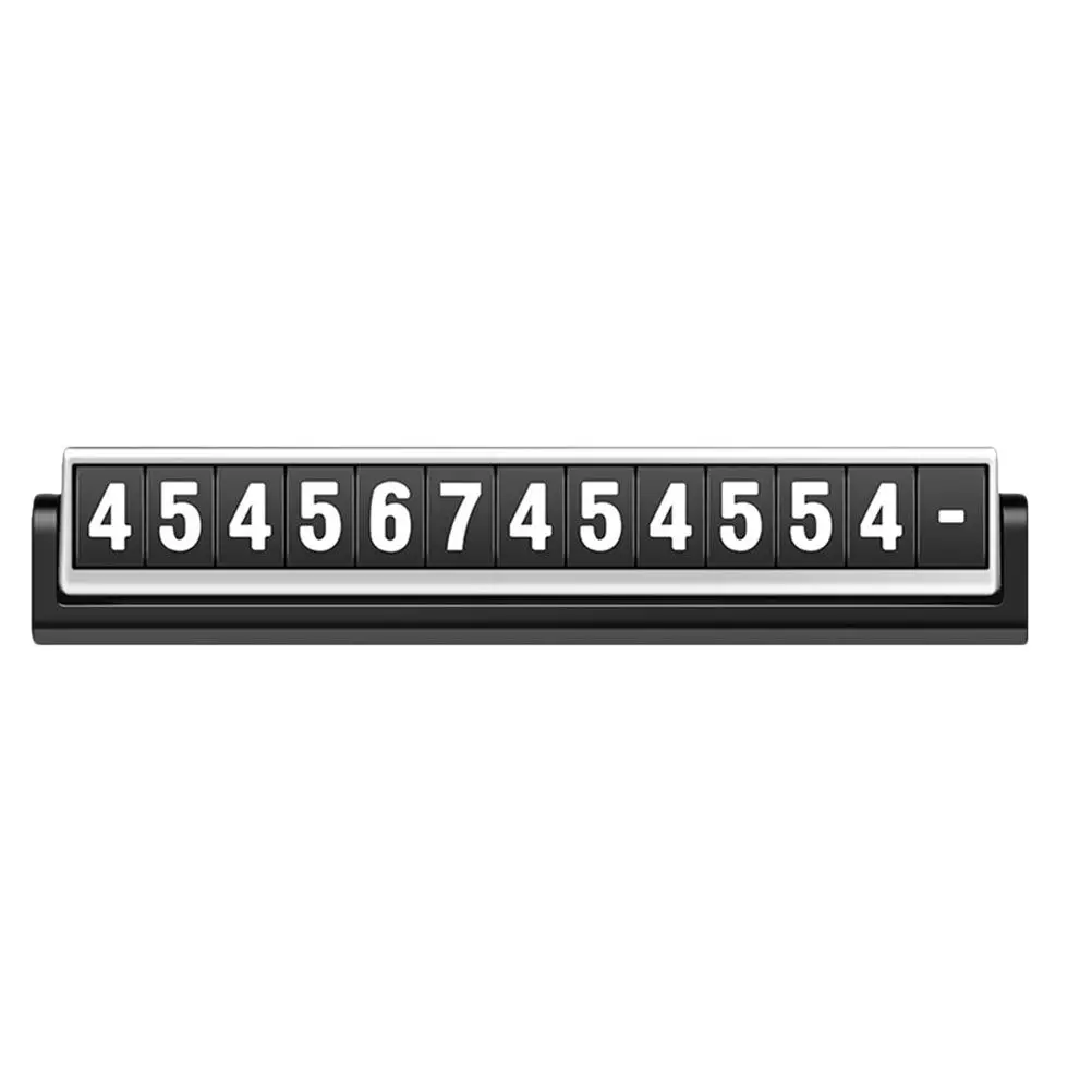 1Pc Car Mounted Temporary Parking Plate Exquisite Night Light Dual Numbers Parking Board Car Accessories