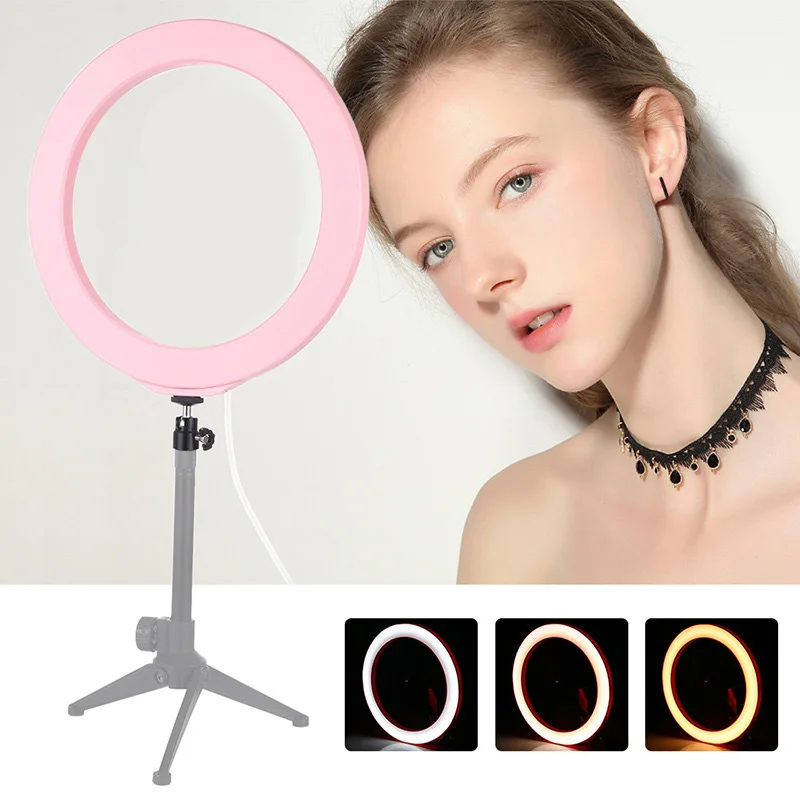 

LED Selfie Ring Fill Light for Live Broadcast Platform Makeup Video Camera Beauty Dimmable Fill Light Pink Ring Lights