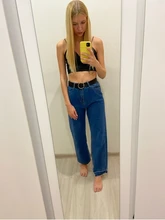 Leg-Jeans Trousers Clothing Pants Bottom Vintage Streetwear High-Waist Wide Baggy Denim