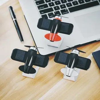 

aluminum Car Auto Styling Solar Energy Rotating Aircraft Airplane Dashboard Decoration Car Interior Accessories Boutique