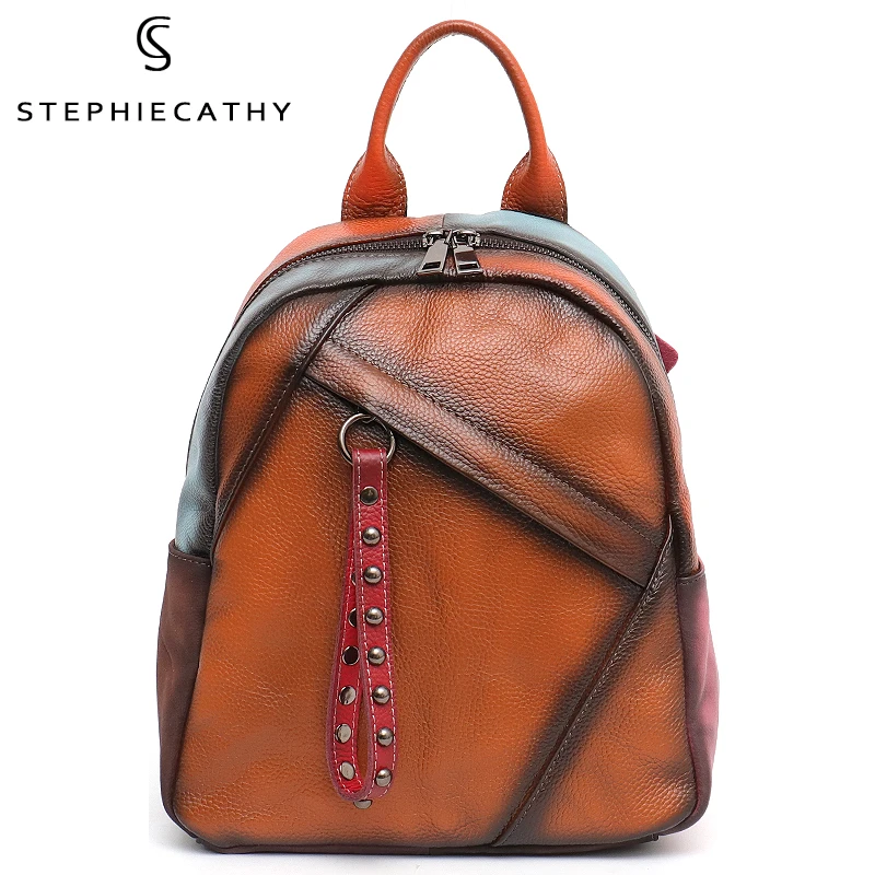 Cheap vintage leather backpack purse clearance