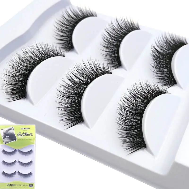 

Shidi Premier 3D False Eyelashes Mink Fur 3-Pack Natural Thick Eyelash 3D-A103