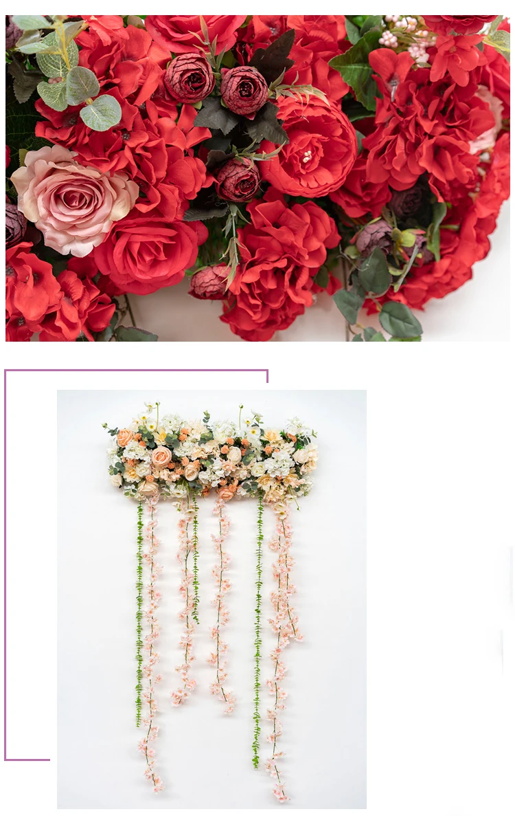 JAROWN Artificial Rose Flower Row Floral Arch Decor Wedding Main Table Decoration Wedding Background Wall Props Sztuczne Kwiaty (17)