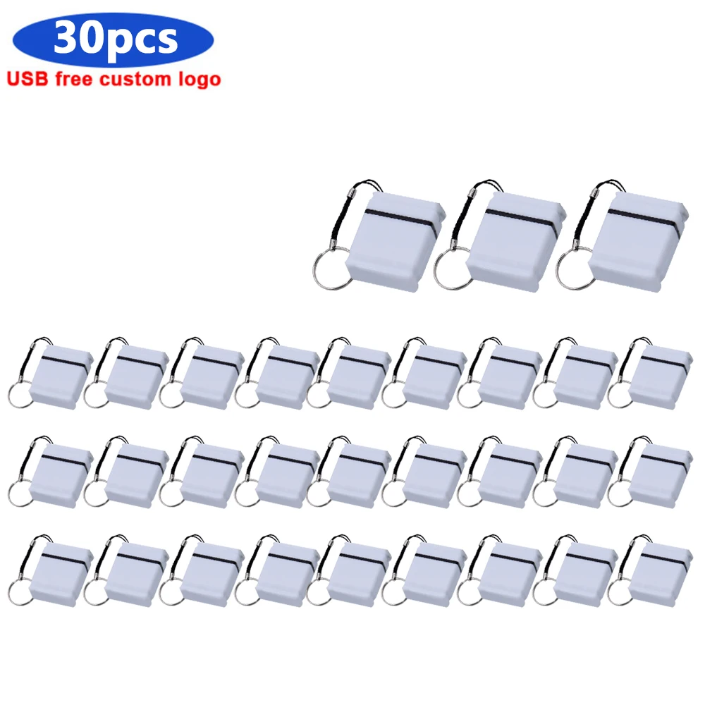 30pcs/ Metal Usb Flash Drives Factory Wholesale Price Pen Drive 8GB 16GB 32GB Stick Key 64GB 128GB Pendrive Free Keychain | Компьютеры и