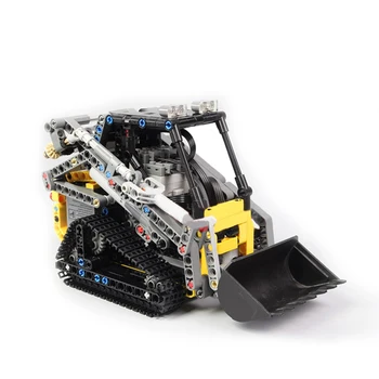 

469Pcs MOC RC Small Crawler Loader Construction Vehicle Model High Level Assembly Small Particle Building Block Set with Motor